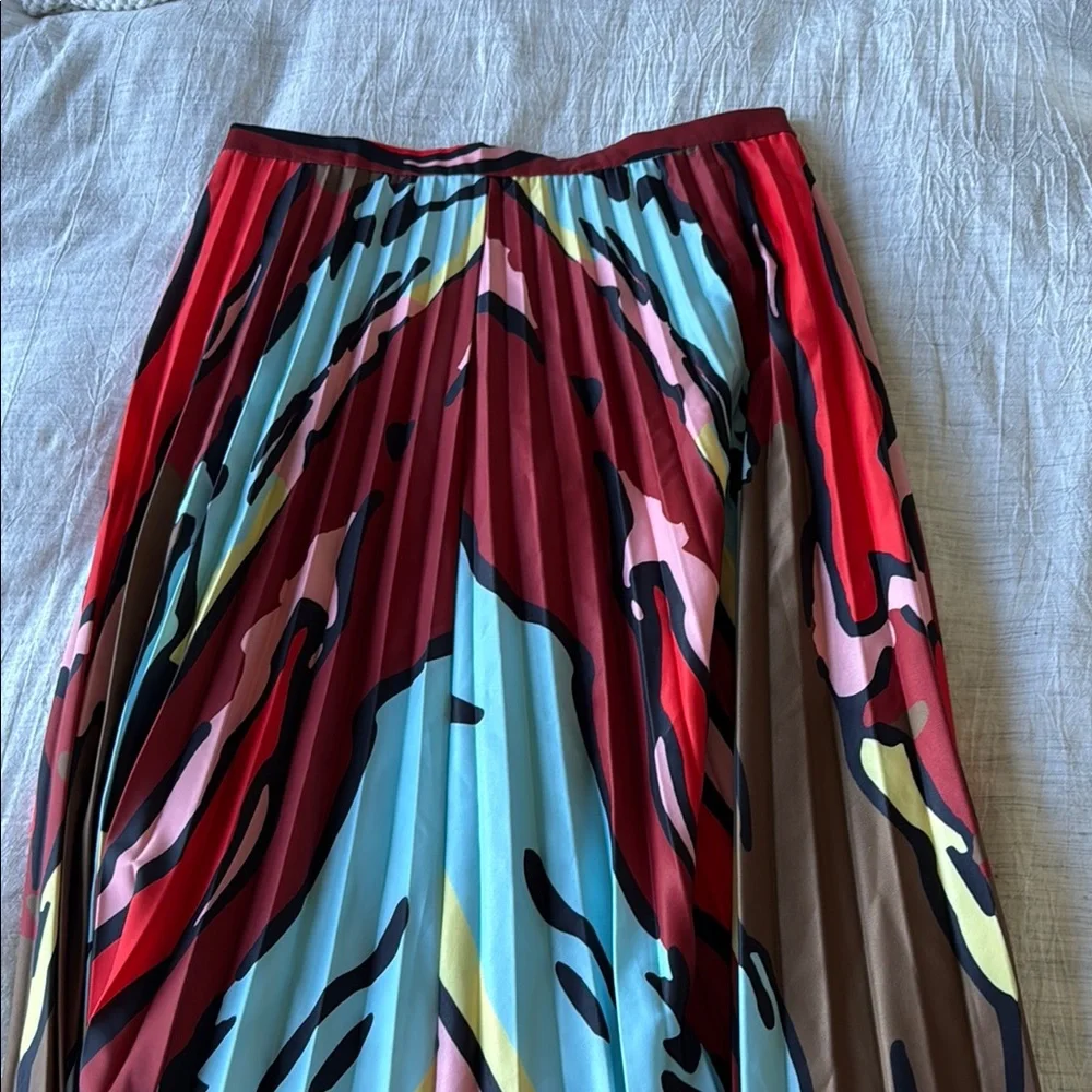 Beulah Multicolor Abstract A-Line Skirt‎